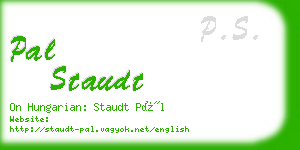 pal staudt business card